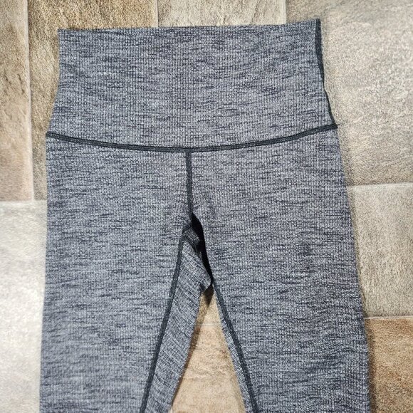 Lululemon Wunder Under High-rise Gray & Black Leggings Size 6 - Picture 4 of 7